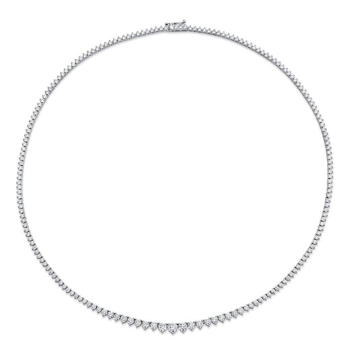 Betteridge 18k White Gold 6.17cttw Brilliant Cut Graduated Diamond Necklace