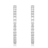 Mayors 18k White Gold 1.66ct Small Hoop Earrings