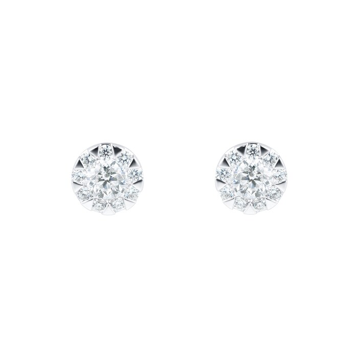 Mayors 18k White Gold 0.48ct Multistone Earrings