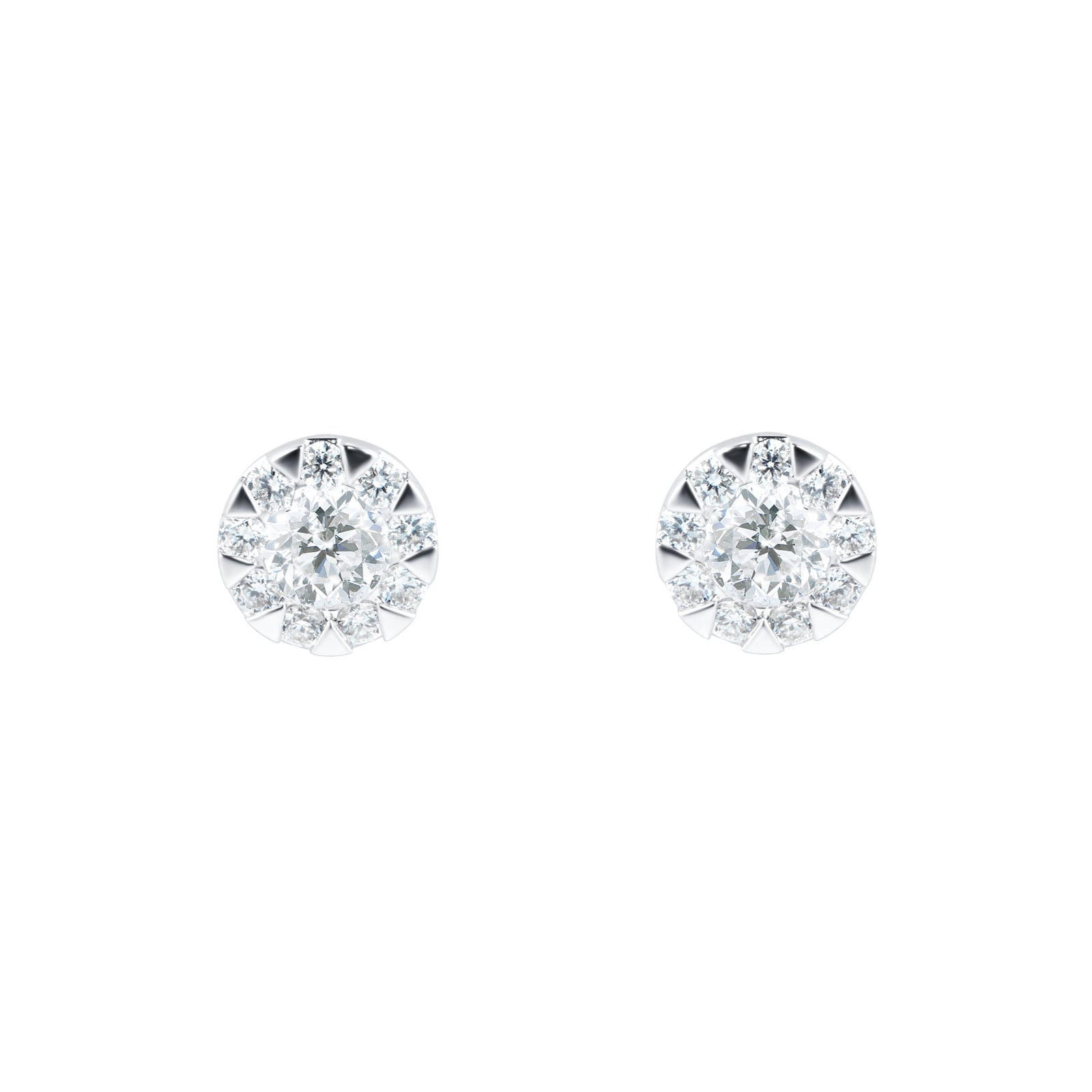 Mayors 18k White Gold 0.48ct Multistone Earrings