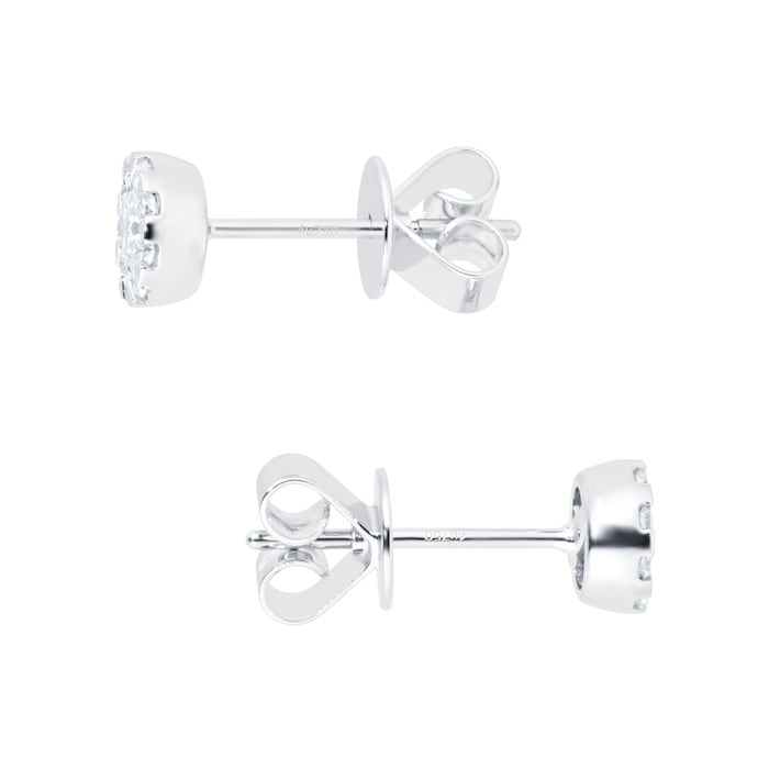 Mayors 18k White Gold 0.48ct Multistone Earrings