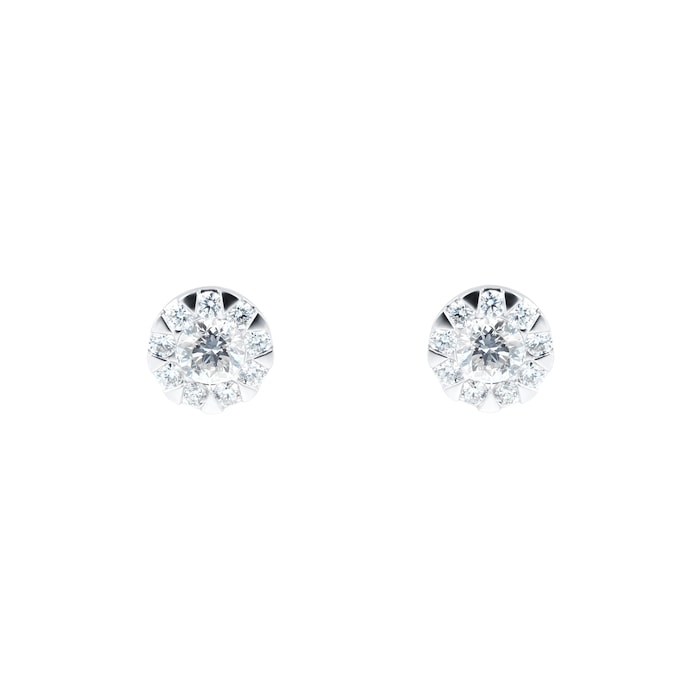 Mayors 18k White Gold 0.63ct Multistone Earrings