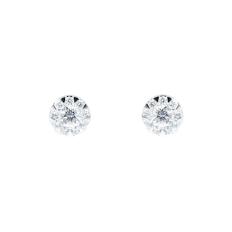 Mayors 18k White Gold 0.63ct Multistone Earrings Mayors 18k White Gold 0.63ct Multistone Earrings