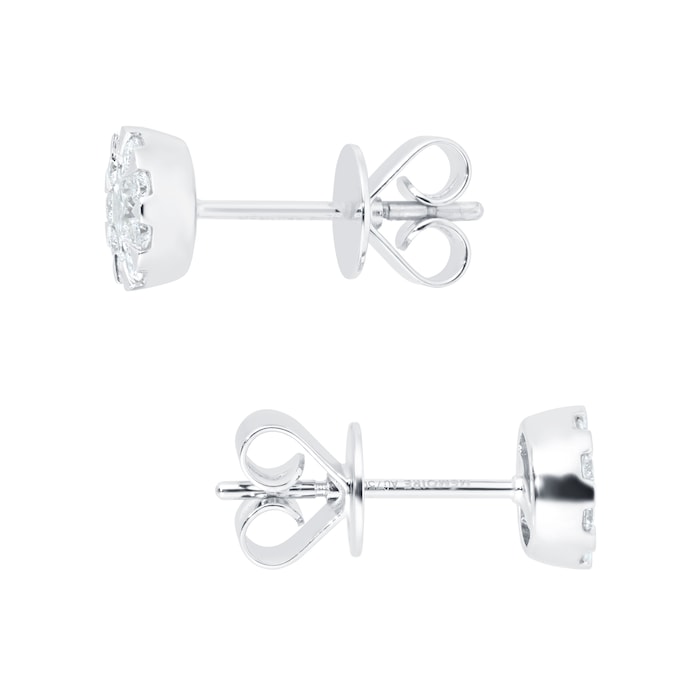 Mayors 18k White Gold 0.63ct Multistone Earrings