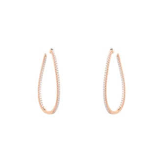 Mayors 18k Rose Gold 1.45ct Twist Hoop Earrings