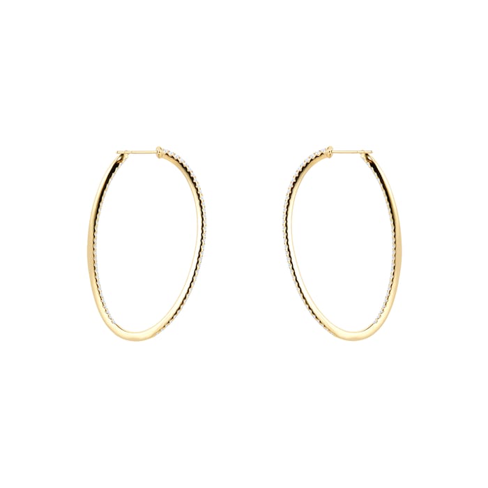 Mayors 18k Yellow Gold 1.90ct Twist Hoop Earrings