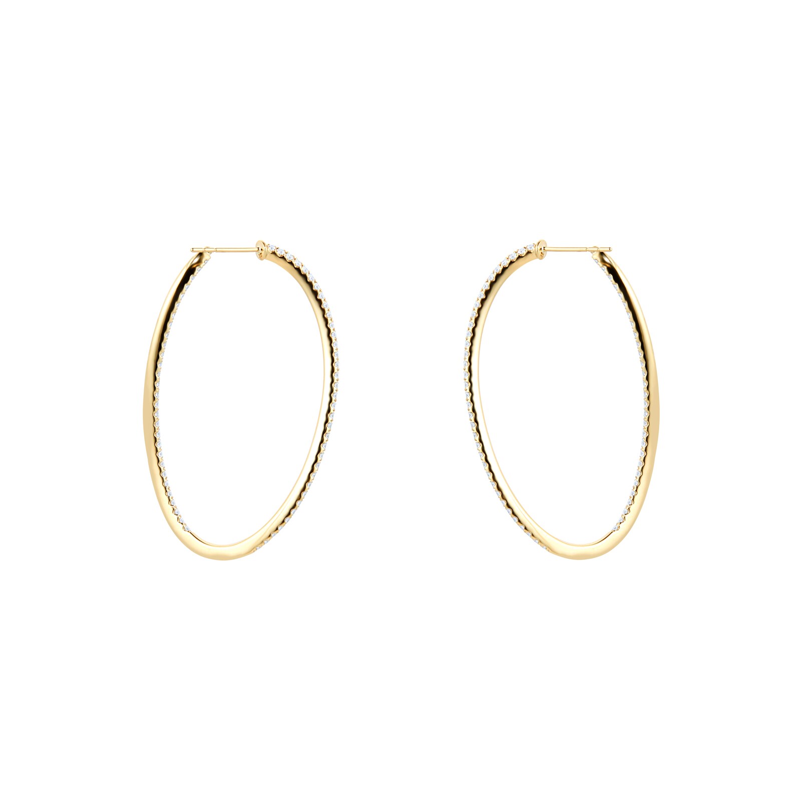 Mayors 18k Yellow Gold 1.90ct Twist Hoop Earrings
