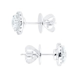 MAYORS 18k White Gold 1.94cttw Round Single Halo Diamond Stud Earrings