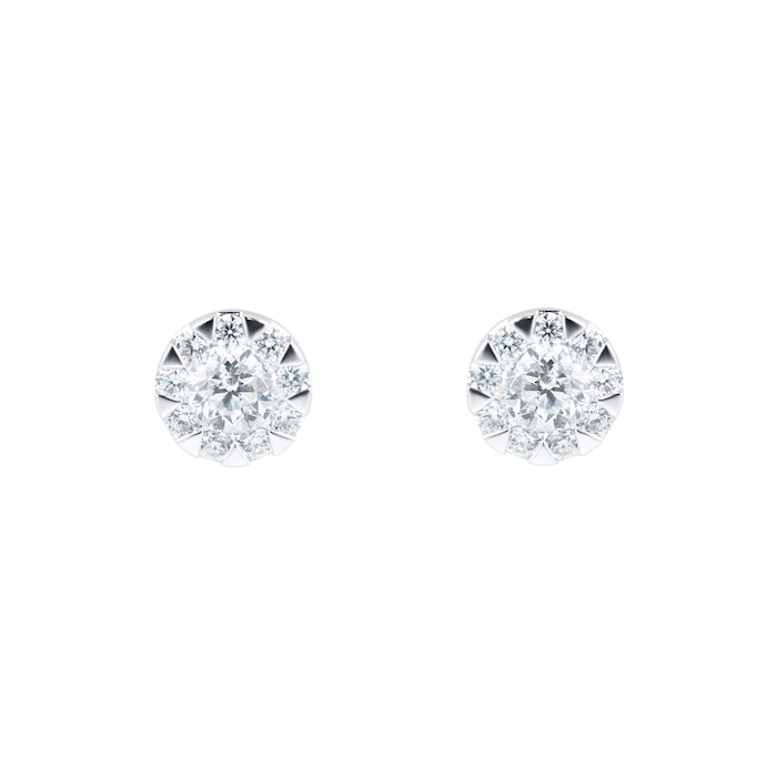 MAYORS 18k White Gold 0.49cttw Round Multistone Diamond Earrings