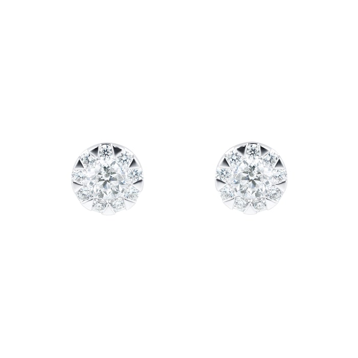 MAYORS 18k White Gold 0.46cttw Round Multistone Diamond Earrings