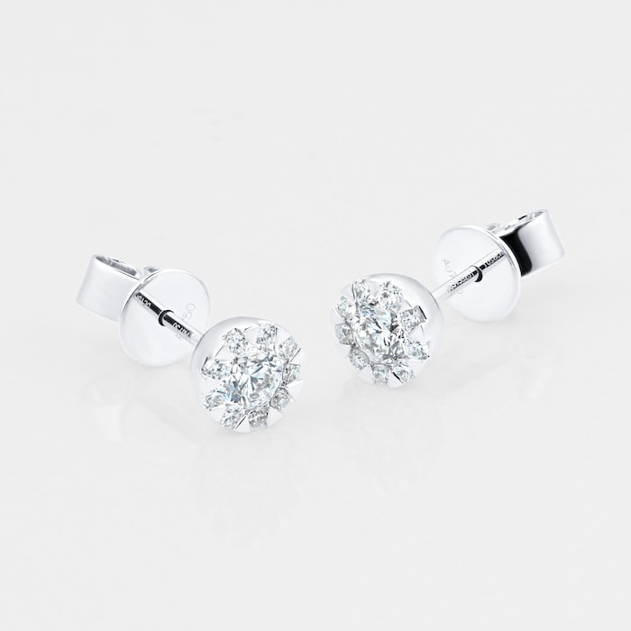 MAYORS 18k White Gold 0.46cttw Round Multistone Diamond Earrings