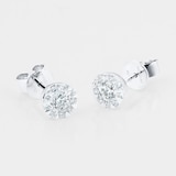 MAYORS 18k White Gold 0.60cttw Round Multistone Diamond Earrings