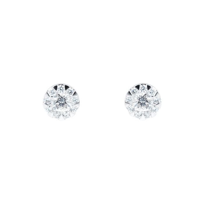 MAYORS 18k White Gold 0.62cttw Round Multistone Diamond Earrings