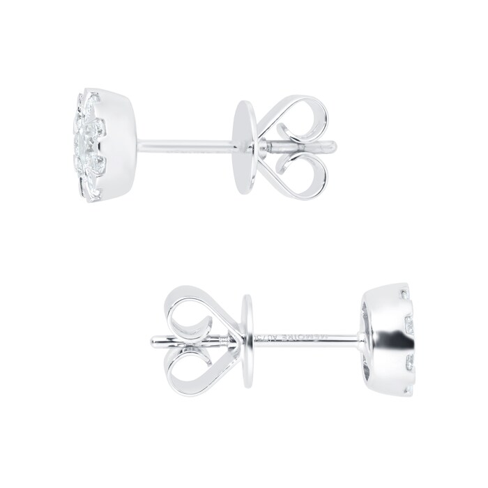 MAYORS 18k White Gold 0.60cttw Round Multistone Diamond Earrings