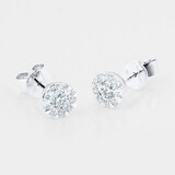 MAYORS 18k White Gold 0.60cttw Round Multistone Diamond Earrings