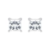 MAYORS 18k White Gold 2.02cttw Princess Cut Classic Diamond Earrings