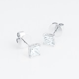 MAYORS 18k White Gold 2.02cttw Princess Cut Classic Diamond Earrings