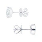 MAYORS 18k White Gold 0.96cttw Round Multistone Diamond Earrings