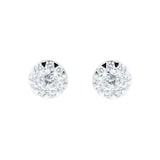 MAYORS 18k White Gold 0.96cttw Round Multistone Diamond Earrings