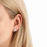 MAYORS 18k White Gold 0.96cttw Round Multistone Diamond Earrings
