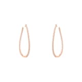 MAYORS 18k Rose Gold 1.46cttw Diamond Twist Hoop Diamond Earrings