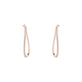 MAYORS 18k Rose Gold 1.46cttw Diamond Twist Hoop Diamond Earrings