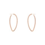 MAYORS 18k Rose Gold 1.46cttw Diamond Twist Hoop Diamond Earrings