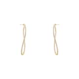 MAYORS 18k Yellow Gold 1.91ct Twist Hoop Diamond Earrings