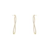 MAYORS 18k Yellow Gold 1.92ct Twist Hoop Diamond Earrings