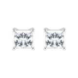 MAYORS 18k White Gold 2.01cttw Princess Cut Classic Diamond Earrings