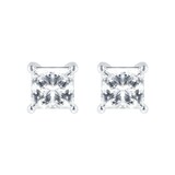 MAYORS 18k White Gold 2.01cttw Princess Cut Classic Diamond Earrings