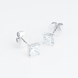 MAYORS 18k White Gold 2.01cttw Princess Cut Classic Diamond Earrings