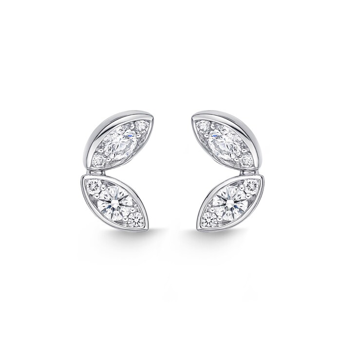 Mayors 18k White Gold 0.58cttw Diamond Fancy Fashion Earrings