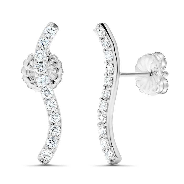 Mayors 18k White Gold 0.66cttw Diamond Earrings