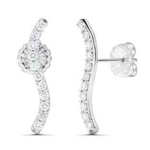 Mayors 18k White Gold 0.66cttw Diamond Earrings