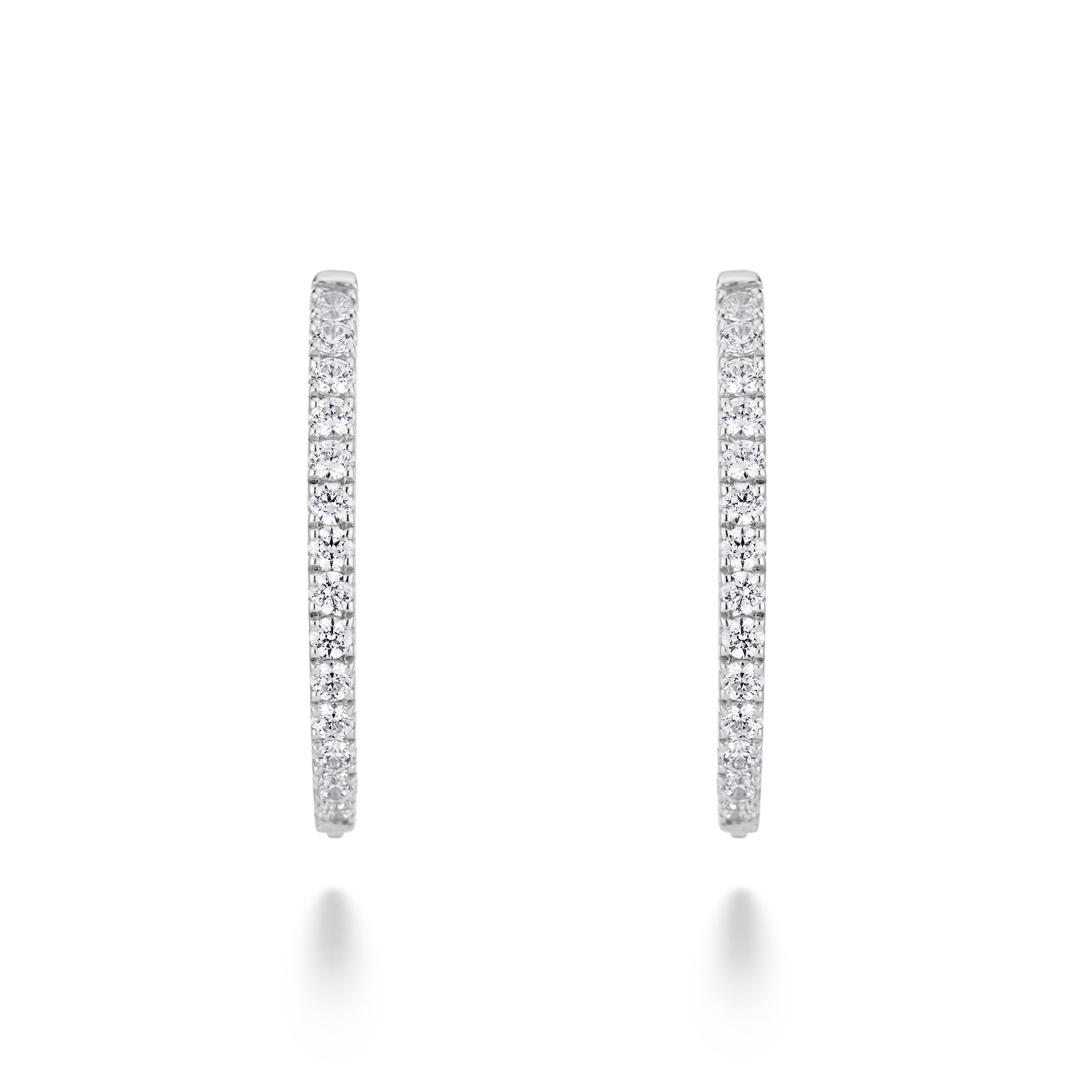 Mayors 18k White Gold 1.00ct Diamond Hoop Earrings (I/I1) ERA5943K ...