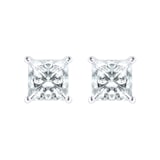 MAYORS 18k White Gold 1.60cttw Princess Cut Classic Diamond Earrings