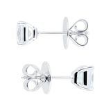 MAYORS 18k White Gold 1.60cttw Princess Cut Classic Diamond Earrings