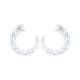 Mayors 18k White Gold 1.29cttw Diamond Lunar Stud Earrings