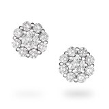 Mayors 18k White Gold 1.00cttw Diamond Cluster Stud Earrings