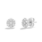 Mayors 18k White Gold 3.50cttw Diamond Cluster Stud Earrings