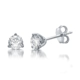 Mayors 18k White Gold 0.50cttw Diamond Thee Claw Solitaire Stud Earrings