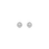 Mayors 18k White Gold Exclusive Reflector 0.84cttw Diamond Stud Earrings