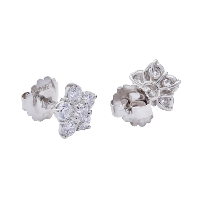 Betteridge Platinum 2.84cttw Diamond Cluster Stud Astra Earrings
