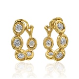 Betteridge 18k Yellow Gold 1.60cttw Diamond Illusion Hoop Earrings