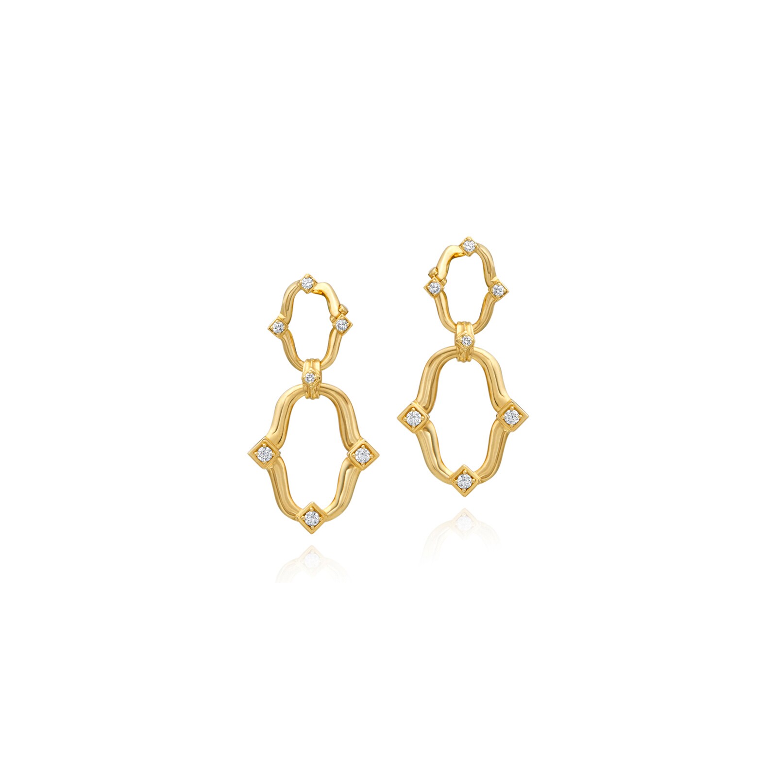 Betteridge 18k Yellow Gold 0.66cttw Diamond Secret Garden Hoop Earrings