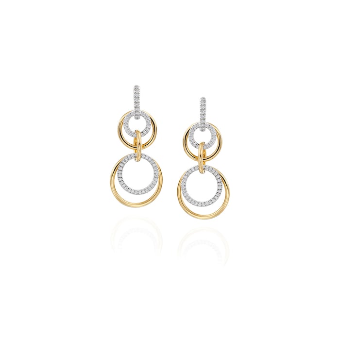 Betteridge 18k Yellow and White Gold 1.05cttw Diamond Moon Phase Convertible Earrings