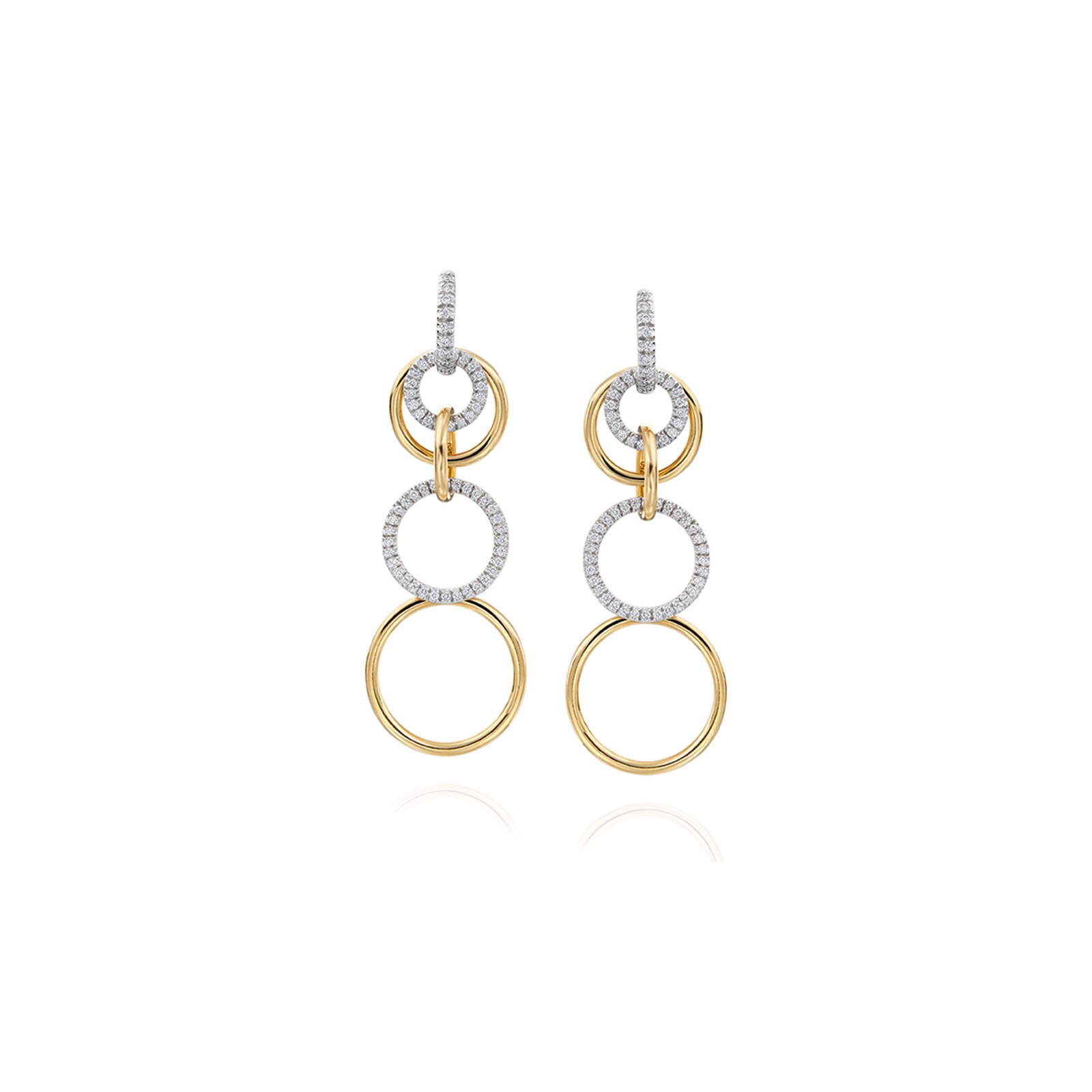 Betteridge 18k Yellow and White Gold 1.05cttw Diamond Moon Phase Convertible Earrings