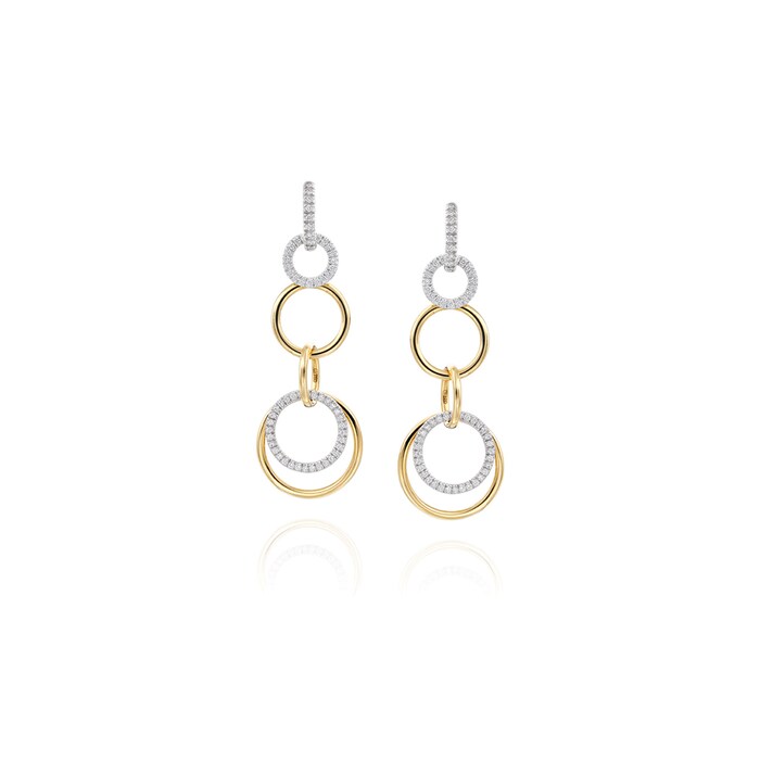 Betteridge 18k Yellow and White Gold 1.05cttw Diamond Moon Phase Convertible Earrings