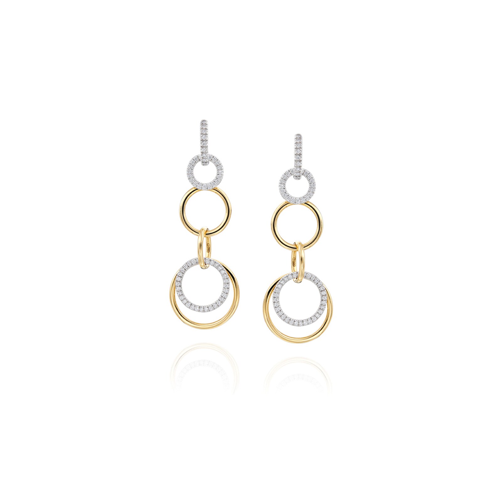 Betteridge 18k Yellow and White Gold 1.05cttw Diamond Moon Phase Convertible Earrings